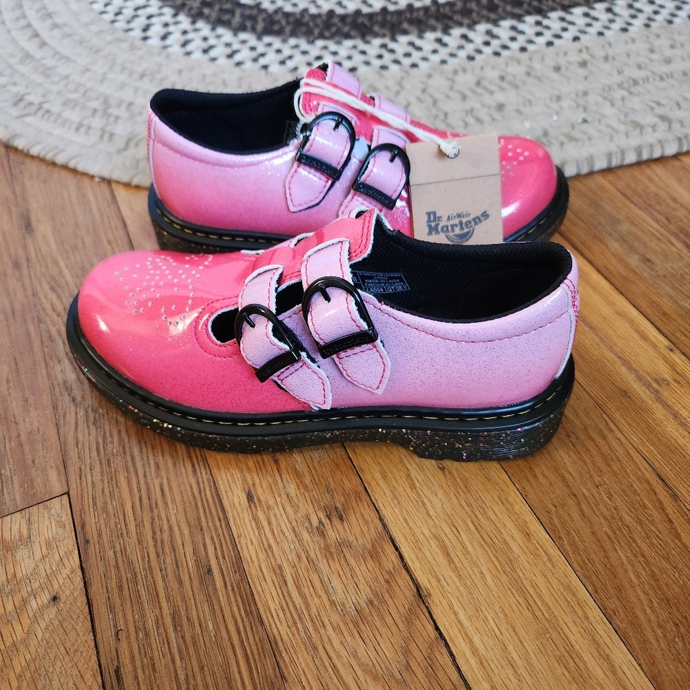 Dr. Martens 31600 Pink Mary Jane Shoes - Picture 3 of 12
